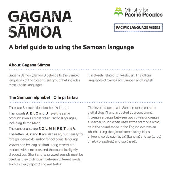 A preview of a guide to the Samoan language