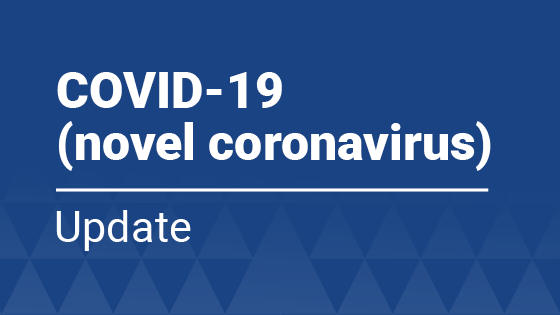 Coronavirus blue tile